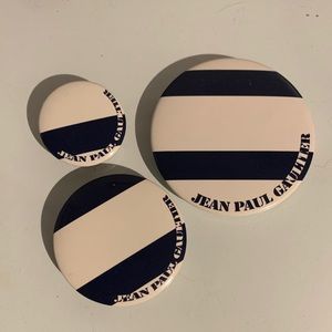 Jean Paul Gaultier 3 pins, white and navy stripes